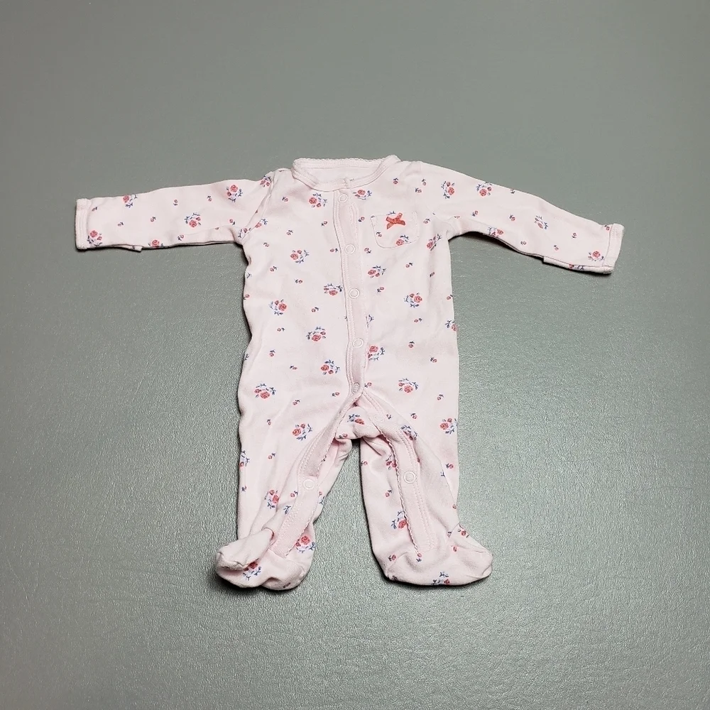 Carters baby girl winter pajamas size NB